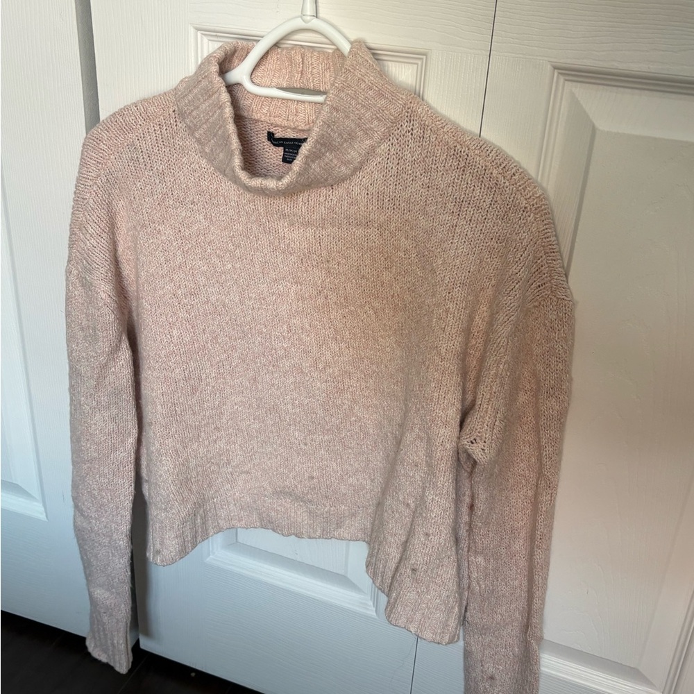 American Eagle Outfitters Blush Pink Turtleneck Sweater